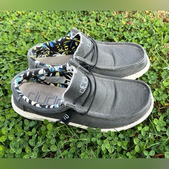 Hey Dude Other - Hey Dude Men’s Wally Stretch Black & Grey Comfy Western Slip on Shoes Size 11